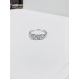 3.02ct diamond trilogy ring. 3 brilliant cut diamonds ( enhanced stones ) I/J colour, P1 clarity.