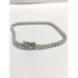 6.60ct Diamond tennis bracelet set with brilliant cut diamonds of I/J colour, si2 clarity. All set