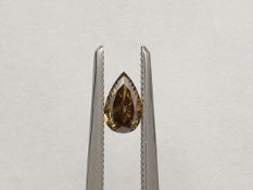 An unmounted Pear-shaped diamond weighing app. 0.43ct