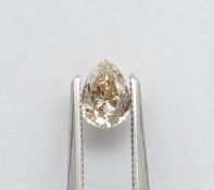 An unmounted Pear-shaped diamond weighing app. 1ct.