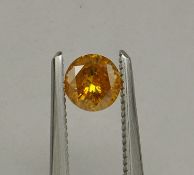 An unmounted Round-shaped diamond weighing app. 0.5ct.