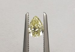 An unmounted Pear-shaped diamond weighing app. 0.5ct.