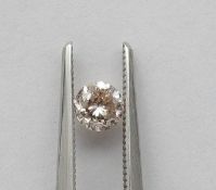 An unmounted Round-shaped diamond weighing app. 0.55ct.
