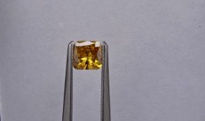 An unmounted Radiant-shaped diamond weighing app. 0.61ct