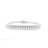 18ct White Gold Tennis Diamond Bracelet 6.50