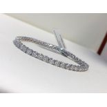 9.03 carat GIE Certified, Diamond Tennis Bracelet