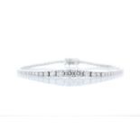 18ct White Gold Tennis Diamond Bracelet 2.77