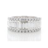 18ct White Gold Channel Set Semi Eternity Diamond Ring 2.12