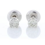 18ct White Gold Single Stone Claw Set Diamond Earring 0.48