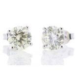 18ct White Gold Single Stone Prong Set Diamond Earring 4.22