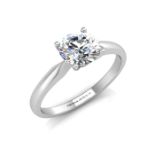 18ct White Gold Single Stone Diamond Enagagement Ring D IF 0.50