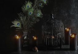 Black Luminara candles 4 x smal 4 x medium and 4 x large with remote.