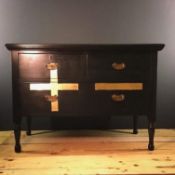 Sleek and stylish gothic unit hand painted with gilt plus and minus detail