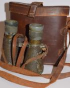 WW1 Zeiss Military Binoculars In Original Case