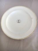 Rare Antique Minton Plate 1872 Armorial Crest Rooster atop Crown