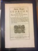 Early 18th Century Black Letter Act of Parliament King George II 1728 London