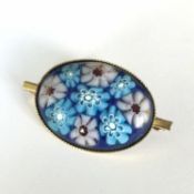 Vintage Italian Glass Millefiori Brooch