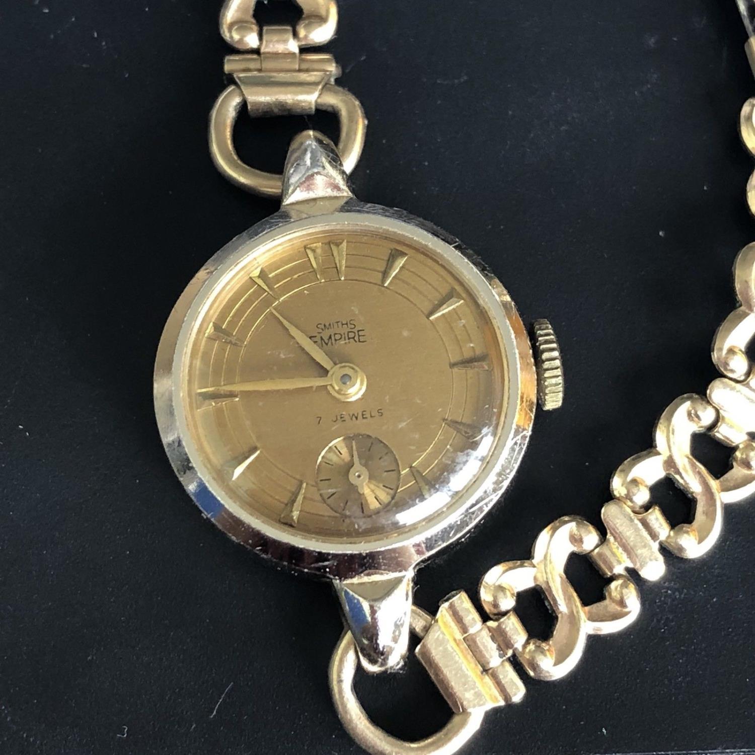 Vintage Smiths Empire Ladies Cocktail Watch with Rolled Gold Strap - Image 2 of 4