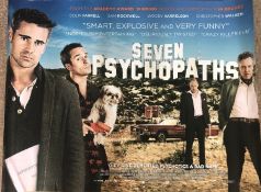 SEVEN PSYCHOPATHS - ORIGINAL CINEMA POSTER 2012 - Dark Comedy Colin Farrell