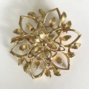 Vintage Retro Gold Tone Designer Costume Jewellery Brooch by Sarah Coventry
