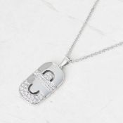 Bulgari 18k White Gold Diamond Parentesi Necklace