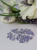 IGL&I Certified 17.75 Cts 110 pieces Natural Tanzanite gemstones - Transparent - Oval Cut
