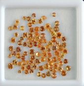 IGL&I Certified 7.60 Cts 95 Pieces Natural Untreated Sapphire Gemstones - Fantastic Golden Yellow.