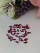 IGL&I Certified 15.15 Cts 48 Pieces natural Untreated Garnet Gemstones. Magnificent Marquise cut.