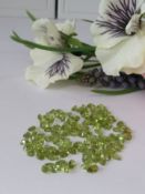 IGL&I Certified 58.00 Cts 120 pieces natural Peridot Gemstones - Transparent