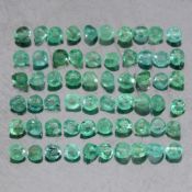 3.27 Cts 62 Pieces natural Brazilian Emeralds - Round Cut. A Stunning collection