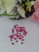 IGL&I Certified 10.60 Cts 44 Pieces Natural Untreated Ruby Gemstones - Transparent -Amazing Pear Cut