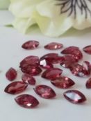 IGL&I Certified 15.55 Cts 25 Pieces natural Untreated Garnet Gemstones