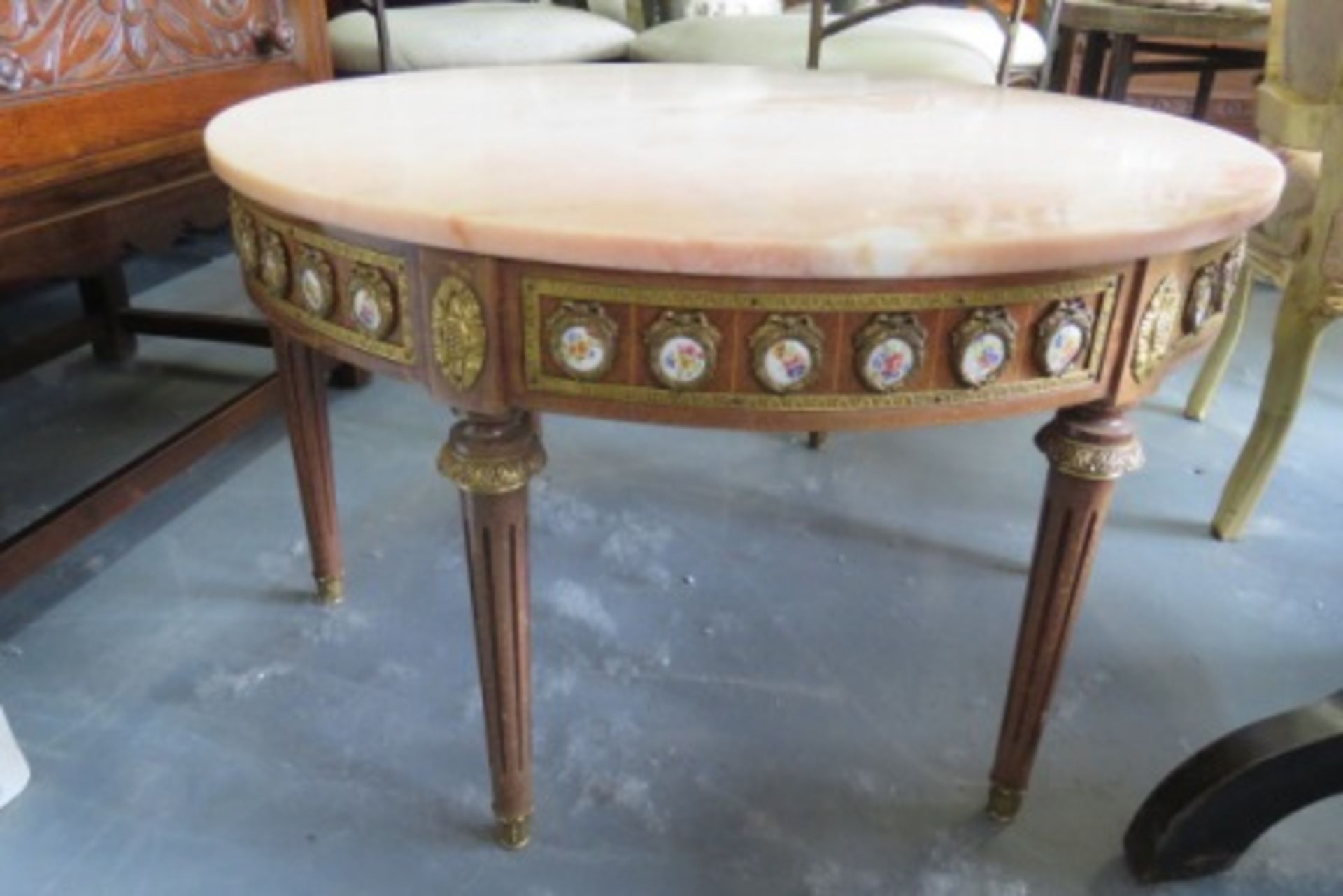 Regency Style Table With Solid Marble Top