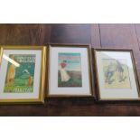 3 X Golfing Prints - Framed & Glazed