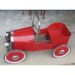 Vintage Tin Plate Pedal Car - Great Condition