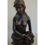 Bronzed Female Figurine - 5 Feet Tall