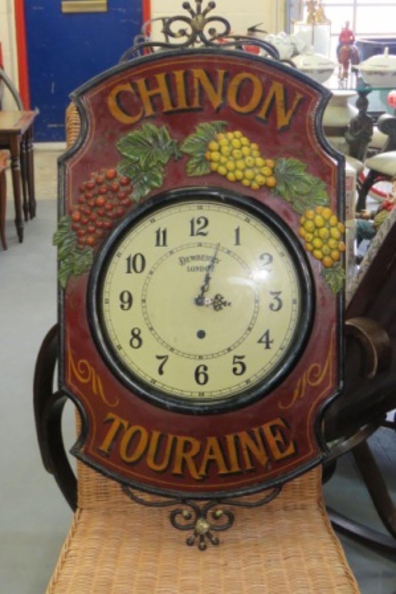 Metallic Dewberry Wine Clock - 80cm Long - Image 2 of 2