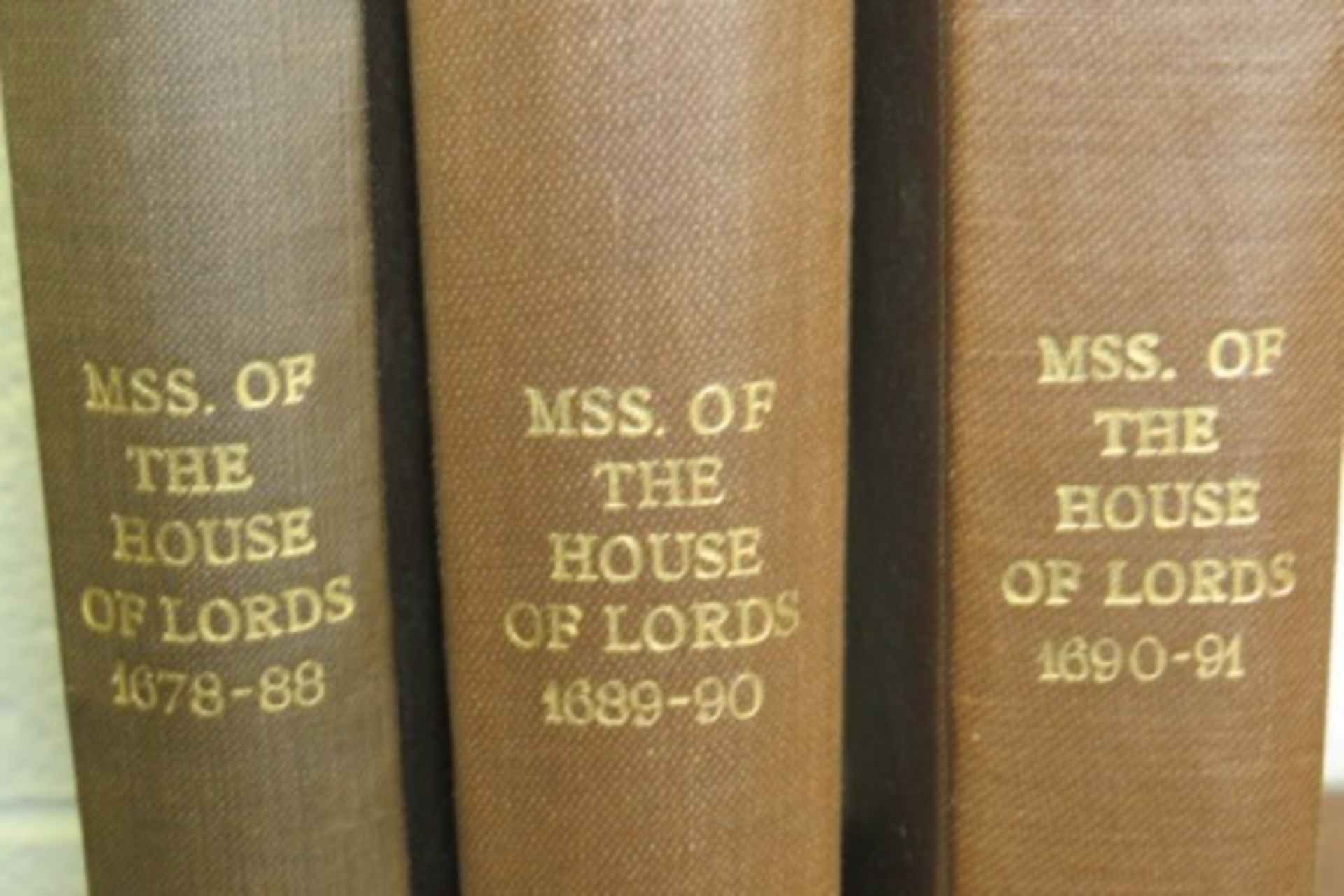 Antique Books - House Of Lords Manuscripts 1678-1691 (3 Volumes) - Image 2 of 3