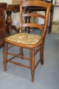 Vintage Hallway Or Bedroom Chair With Ladder Back