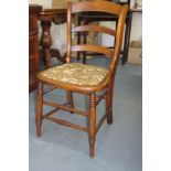 Vintage Hallway Or Bedroom Chair With Ladder Back