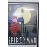 Large Framed Marvel Comics Spiderman Poster - 95cm X 64cm