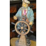 Sculptured Merchant Seaman Ships Captain Figurine - 47cm Tall