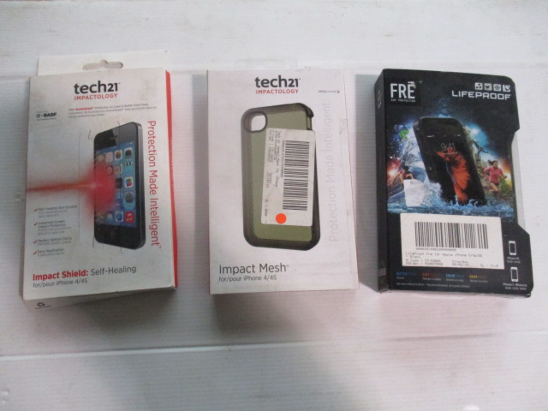 3 x assorted mobile fone cases as pictured