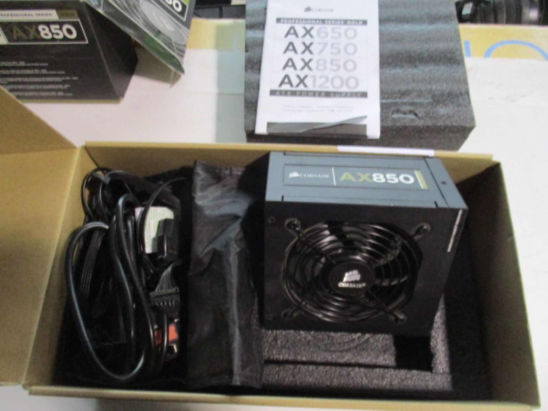 Corsair AX850 fan system premium PSU boxed and unchecked rrp £100+