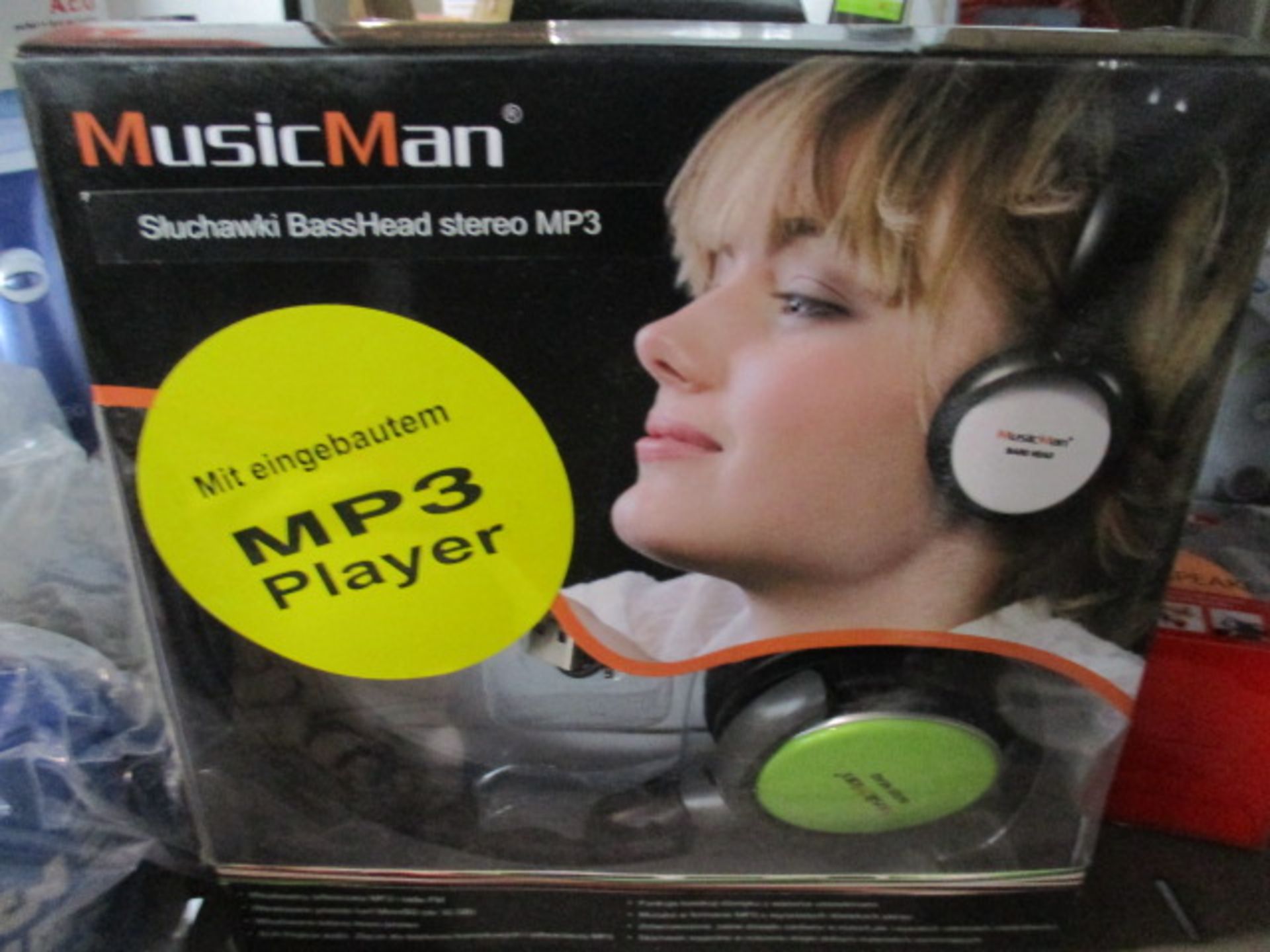 Musicman Mp3 Headfones boxed and unchecked