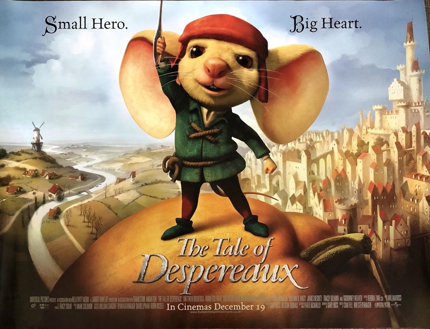 THE TALE OF DESPEREAUX CINEMA QUAD POSTER 2008 Mouse Animation - Rolled