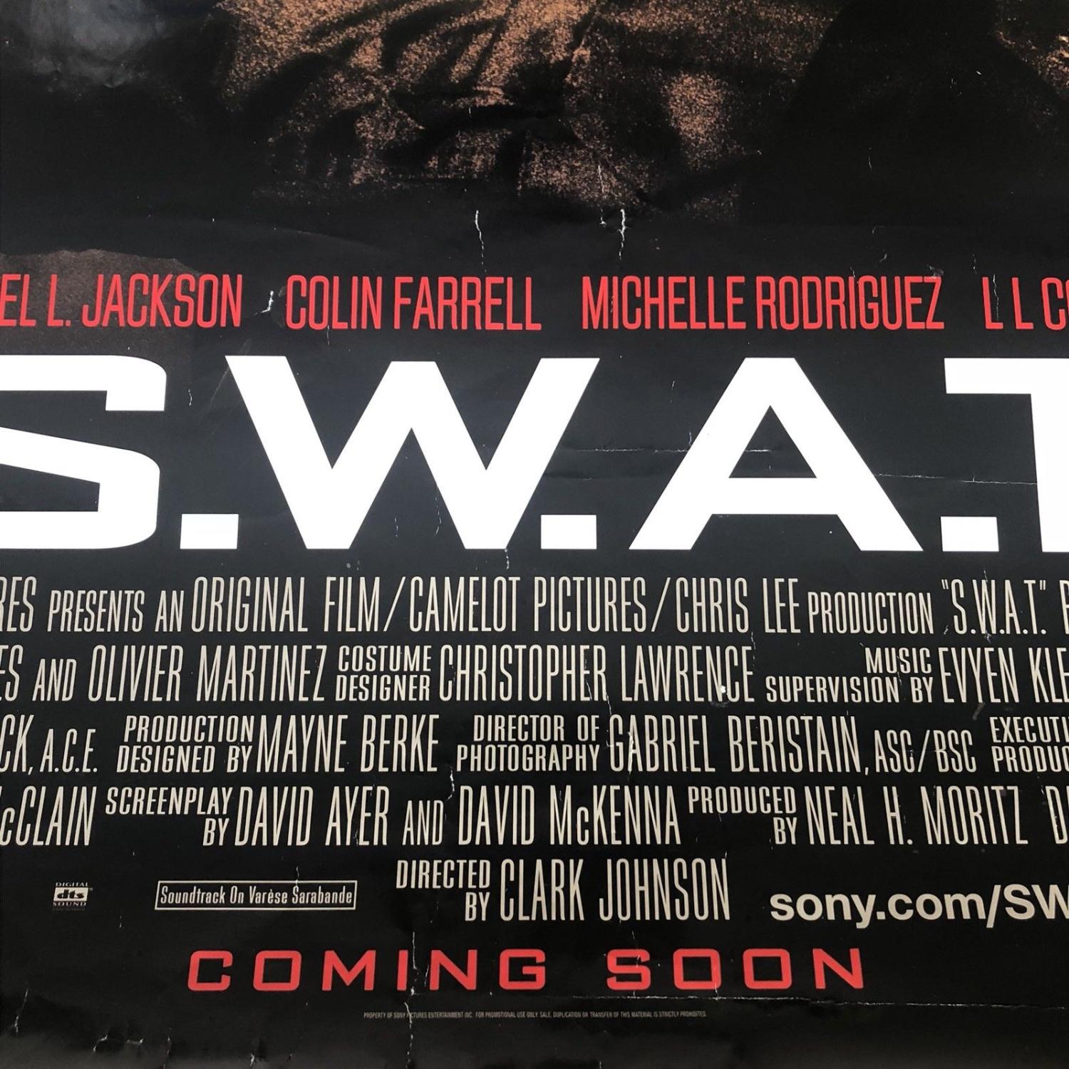 S.W.A.T CINEMA QUAD POSTER 2003 Samuel L Jackson Colin Farrell LAPD - Rolled - Image 2 of 3