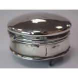 Silver Tri-Footed Powder Container With Birmingham Date Letter Q (1915?)