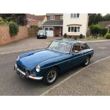 1971 MGB GT Chrome Bumper Teal Blue Overdrive