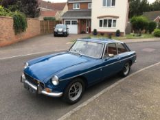 1971 MGB GT Chrome Bumper Teal Blue Overdrive